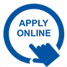 blue "apply online" sign